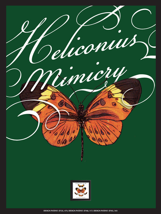 Butterfly Framed Wall Art with Postage Stamp