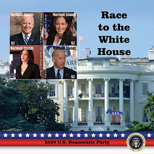 Race to the White House | Presidential Election | Democratic Candidates | Stamp Sheetlet