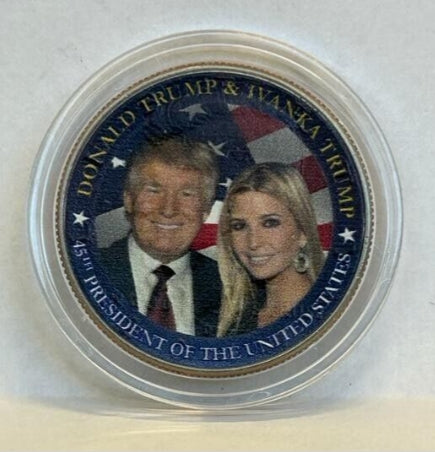 President Donald and Ivanka Trump - Half Dollar Colorized Coin