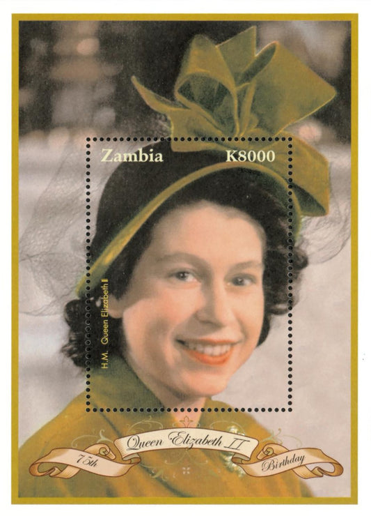 Queen Elizabeth II 75th Birthday Stamp Souvenir Sheet