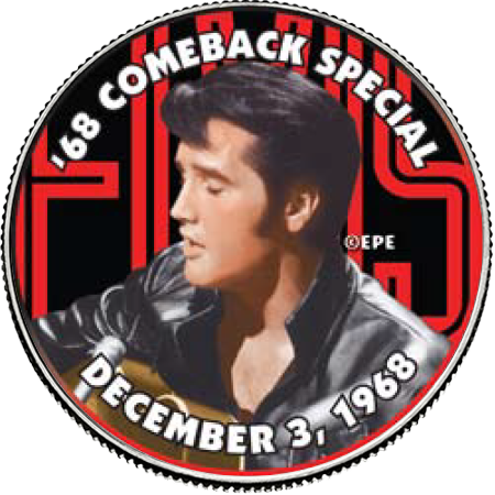 Elvis Presley "68 Comeback Special" Colorized State Quarter Coin