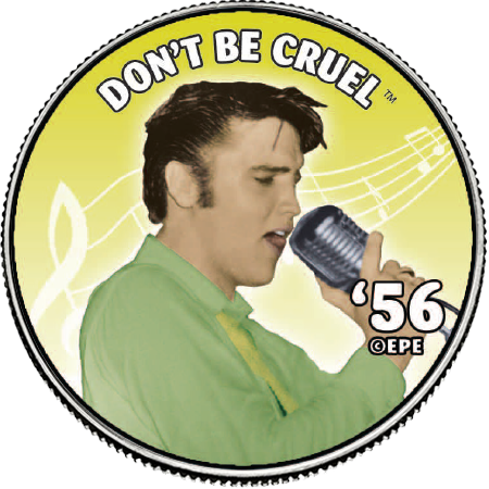 Elvis Presley "Don't Be Cruel" Colorized State Quarter Coin