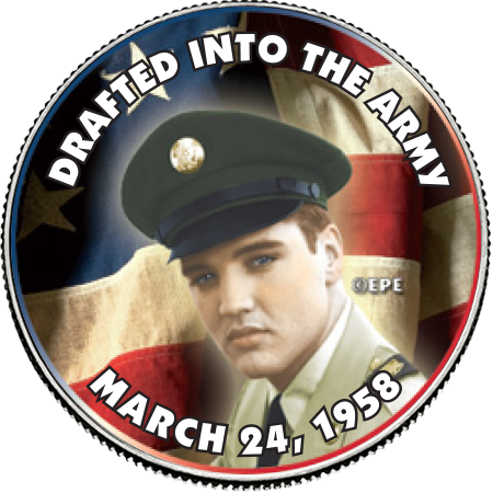 Elvis Presley "Graceland Becomes Home" Colorized State Quarter Coin