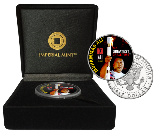 Muhammad Ali "Holding the Olympic Torch" Colorized Half Dollar Coin