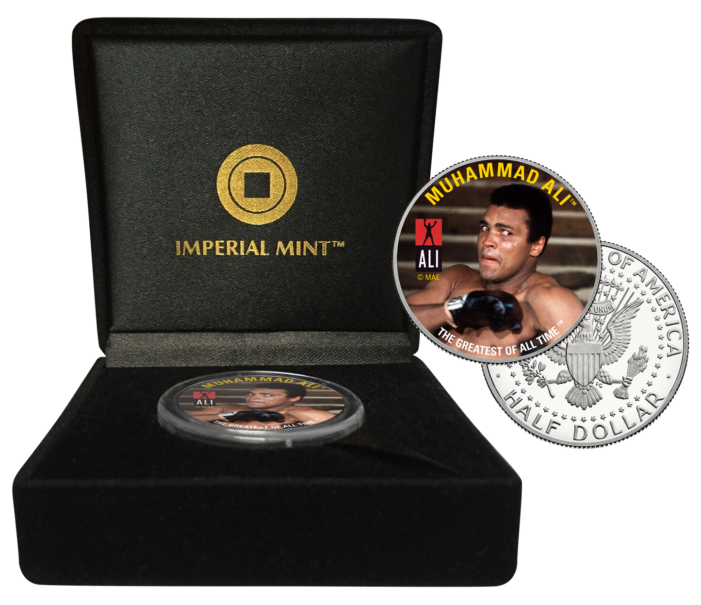 Muhammad Ali "Boxing Gloves" Colorized Half Dollar Coin