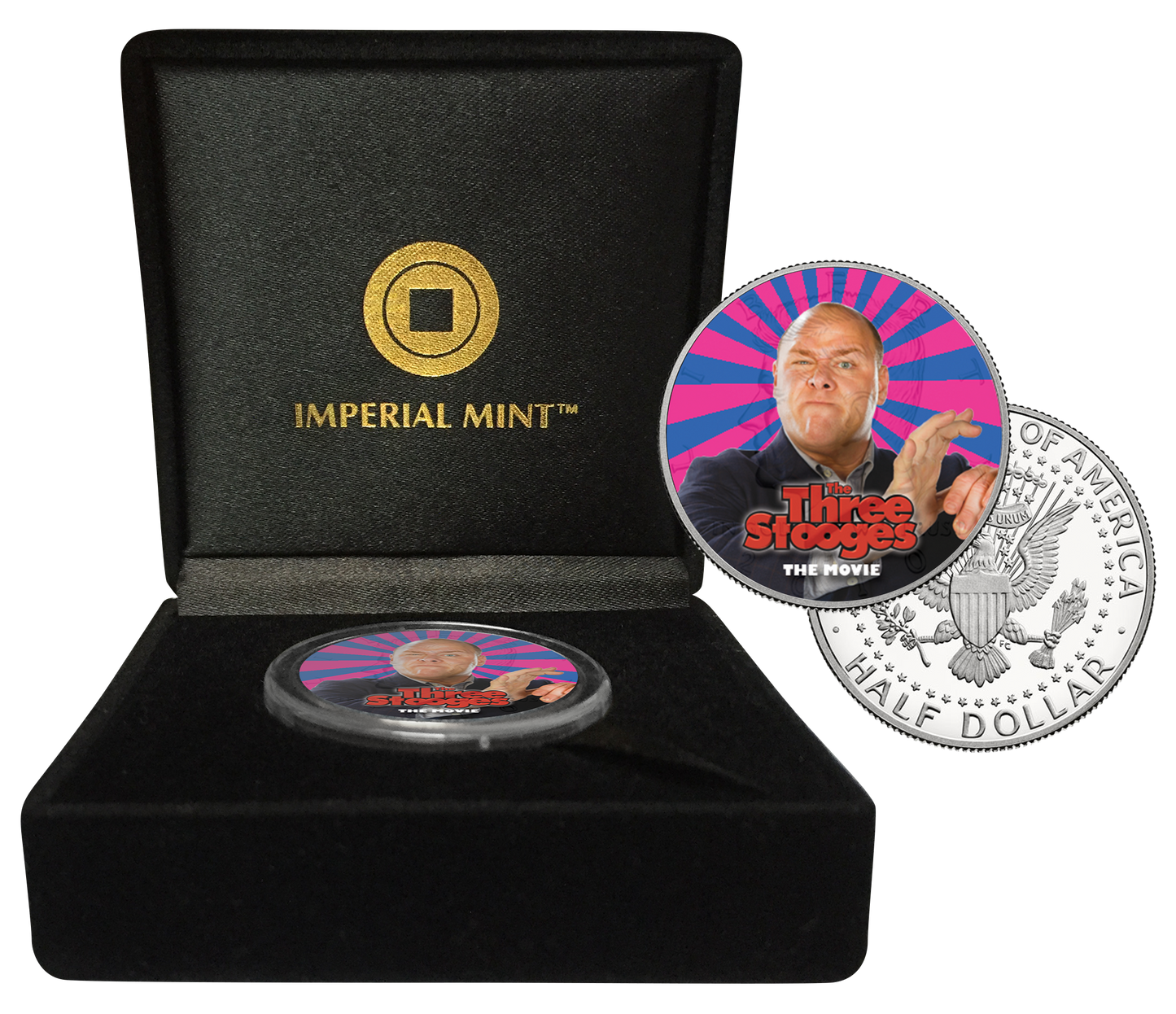 The Three Stooges "Curly Howard" Colorized Half Dollar Coin