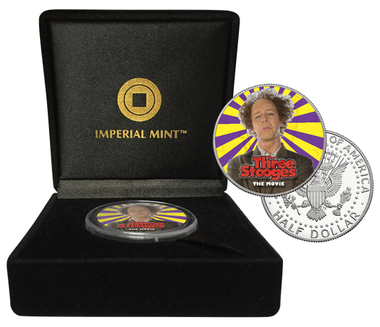 The Three Stooges "Larry Fine" Colorized Half Dollar Coin