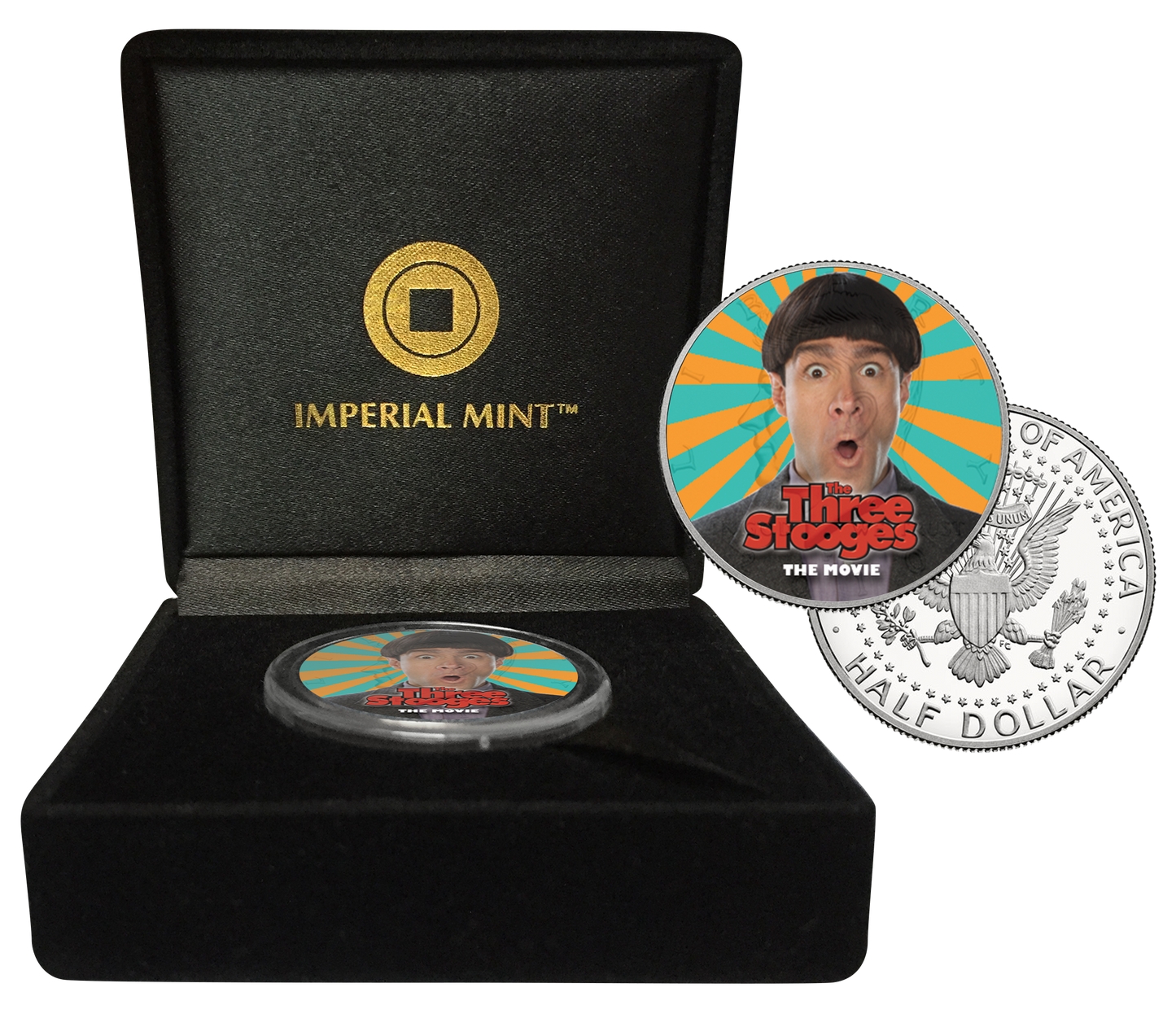 The Three Stooges "Moe Howard" Colorized Half Dollar Coin