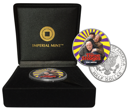 The Three Stooges "Stacked Up" Colorized Half Dollar Coin