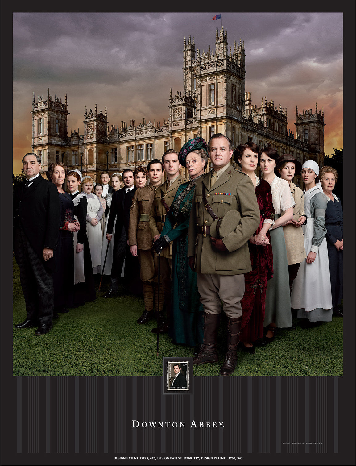 Downton Abbey Season 2 Framed Wall Art with Postage Stamp